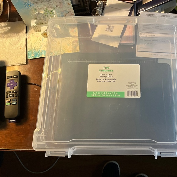 NWOT- 2  12x12 Clear Plastic Storage Cases by Tidy Ordonnez - Picture 2 of 4